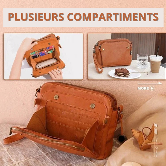 🔥Sac en cuir à compartiments multiples- 🔥Pratique Premium